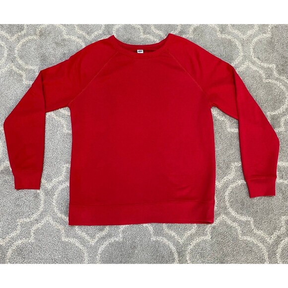 Old Navy Red Raglan Sweatshirt Medium - Picture 1 of 6